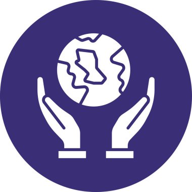 Dünya simgesinin vektör illüstrasyonu