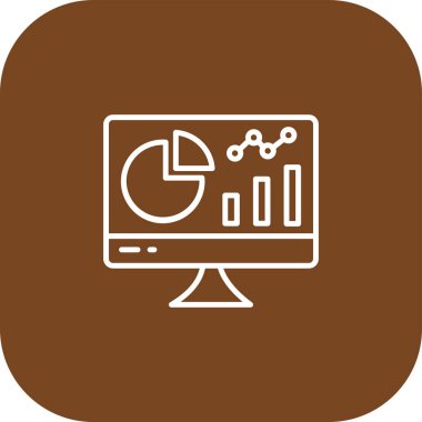 Analitik kabartma düz simge, vektör illüstrasyonu