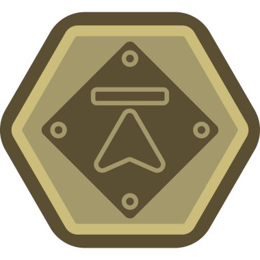 Ordu rozet simgesi modada izole edilmiş arkaplan