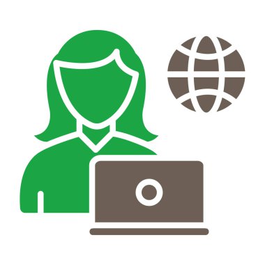 Çevrimiçi eğitim vektörü simgesi