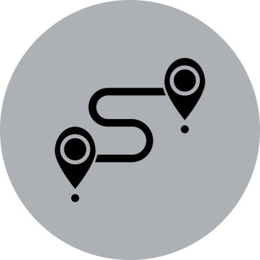 Vektör konumu simge illüstrasyonu