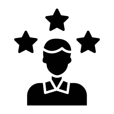 iş vektörü glyph düz simgesi