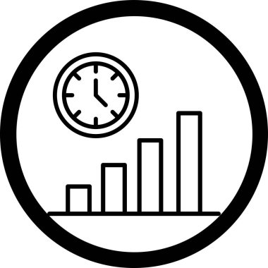 Zaman simgesi vektör illüstrasyonu