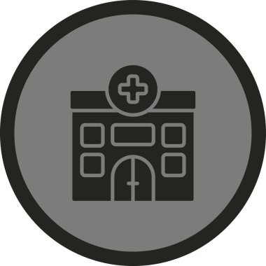 Hastane simgesi, vektör illüstrasyonu