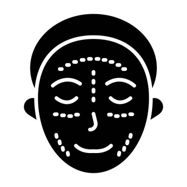 yüz maskesi simgesi, basit biçim