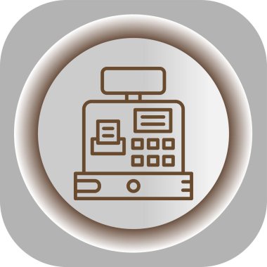 benzersiz atm vektör çizgisi simgesi