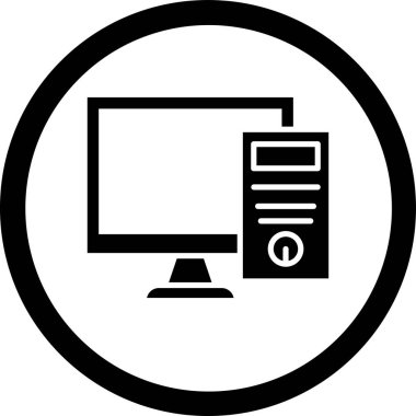 Bilgisayar. Web simgesi basit tasarım