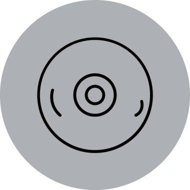 Cd vektör ince çizgi simgesi