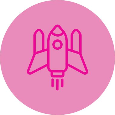 Roket. Web simgesi basit tasarım