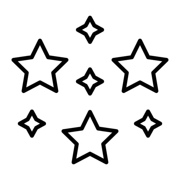 yıldız simgesi vektör ince çizgi çizimi