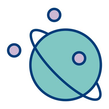 Gezegen. Web simgesi basit illüstrasyon