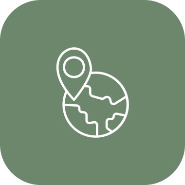 harita simgesi vektör illüstrasyonu