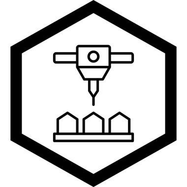 Modern b 'nin vektör illüstrasyonu fabrikanın ikonundan yoksun