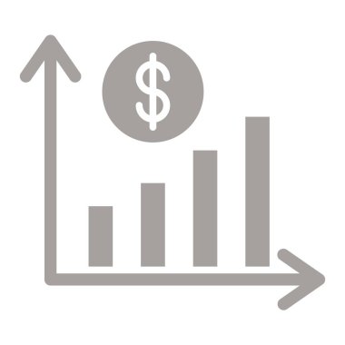 finansal grafik düz vektör simgesi