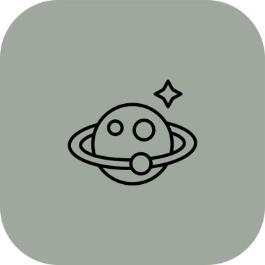 uzay web simgesi, vektör illüstrasyonu