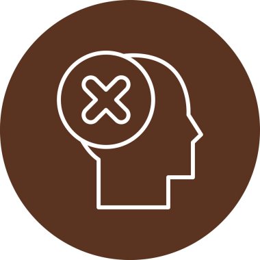 Beyin. Web simgesi basit illüstrasyon