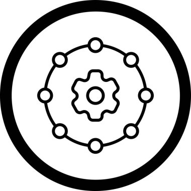 Modern bir simgenin vektör illüstrasyonu