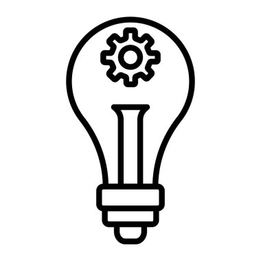 fikir vektörü ince çizgi simgesi