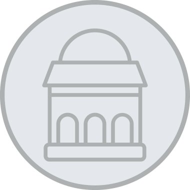 Bina. Web simgesi basit illüstrasyon