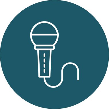 Modern mikrofonun vektör çizimi