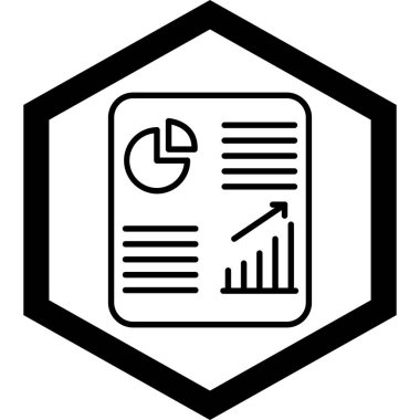 Veri analiz simgesi, vektör illüstrasyonu