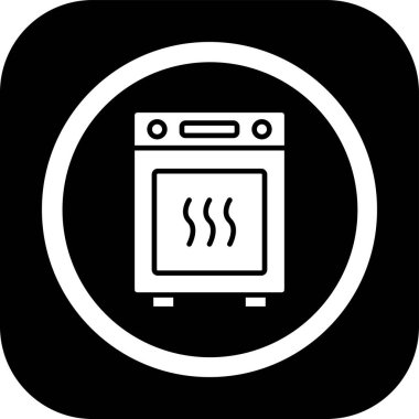 Fırın ve fırın simgelerinin vektör çizimi