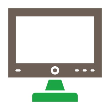 bilgisayar glifleri düz vektör simgesi