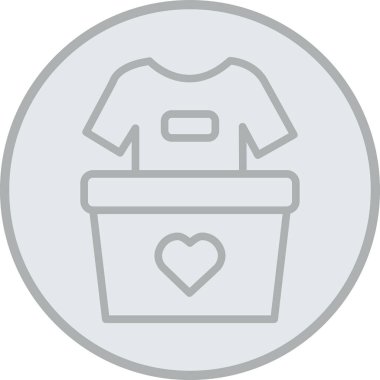 Gömlek giysi simgesi ana hatlar biçiminde