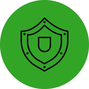 kalkan ikon vektör illüstrasyonu