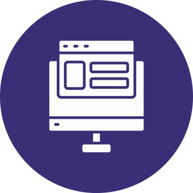 Web ve mobil için web arayüzü vektör simgesi