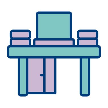 Sandalye. Web simgesi basit illüstrasyon