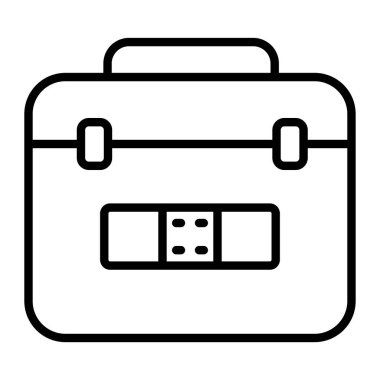 Evrak çantası. Web simgesi vektör illüstrasyonu