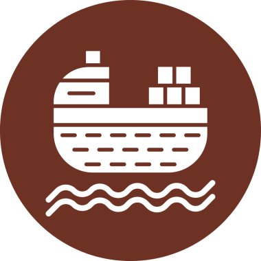 Gemi simgesi vektör illüstrasyonu