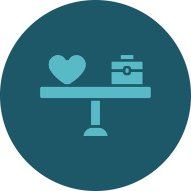 Kalp simgesinin vektör illüstrasyonu