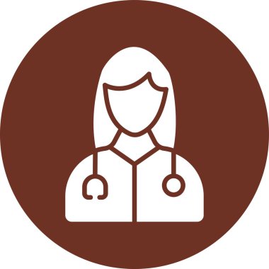 Hemşire simgesinin vektör illüstrasyonu