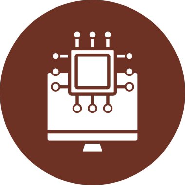 Devre kartı simgesi. vektör illüstrasyonu