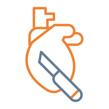 Kalp tıkacı ikonu. ince çizgi biçimi, vektör simgesi.