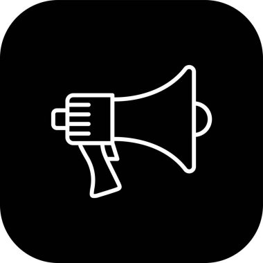 megafon web simgesi, vektör çizim