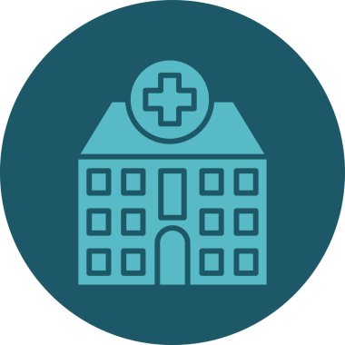 Hastane. Web simgesi basit illüstrasyon