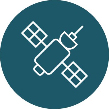 Uydu. Web simgesi basit illüstrasyon