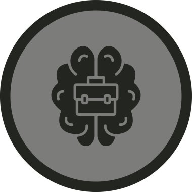 beyin ikonu vektör illüstrasyonu