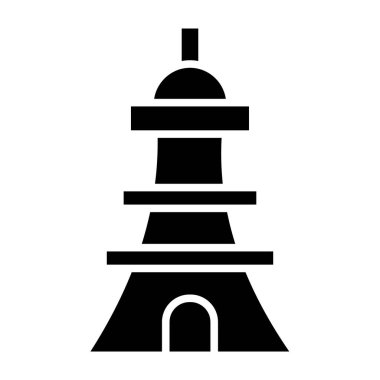 kule simgesi, vektör illüstrasyonu