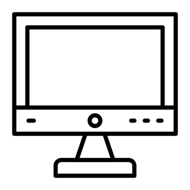 bilgisayar izleme simgesi, vektör illüstrasyonu