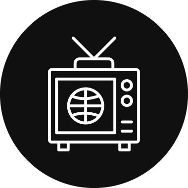 TV simgesi vektör illüstrasyonu