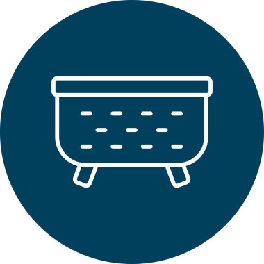 Küvet ikonu vektör illüstrasyonu