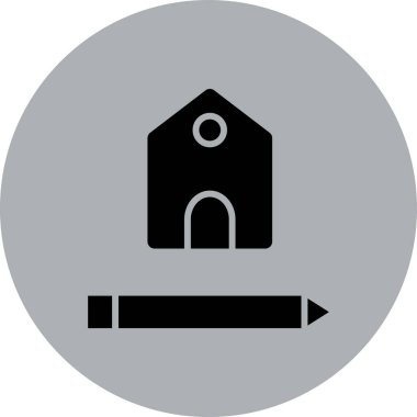 Bina. Web simgesi basit illüstrasyon