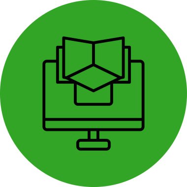 Bir kitap simgesinin vektör illüstrasyonu