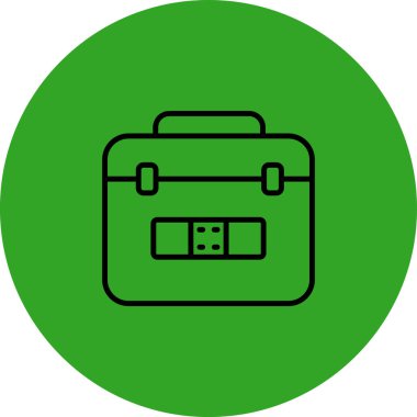 evrak çantası simgesi, vektör illüstrasyonu