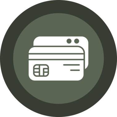 Moda Biçimli İzole Arkaplanda Kredi Kartı Simgesi