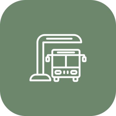 Otobüs. Web simgesi basit illüstrasyon